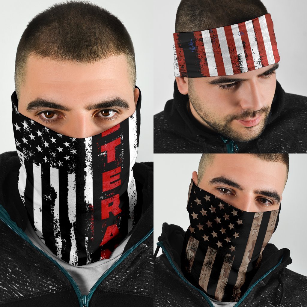 US Veteran Flag Neck Gaiter | Face Shield