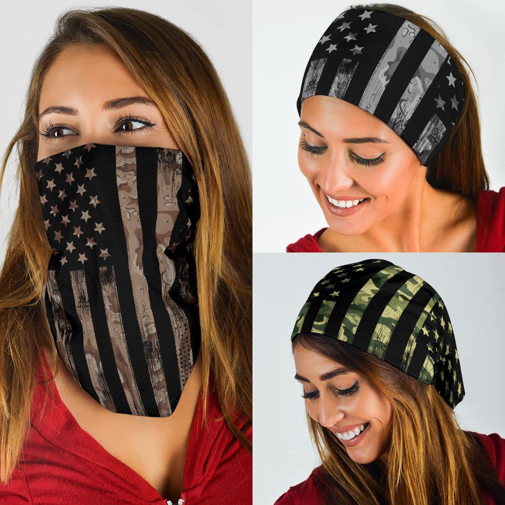 USA Flag Neck Gaiter | Face Shield - Smudged