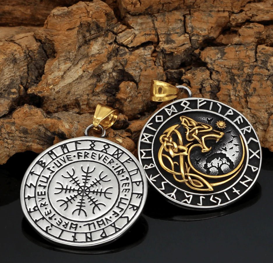 USA Shipping Only - Fenrir Necklace with a Message Card - Stainless Steel