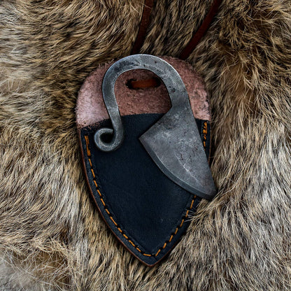 USA SHIPPING ONLY Hand Forged Viking Knife  | Unique Gifts for Men and History Lovers | Black Sheath