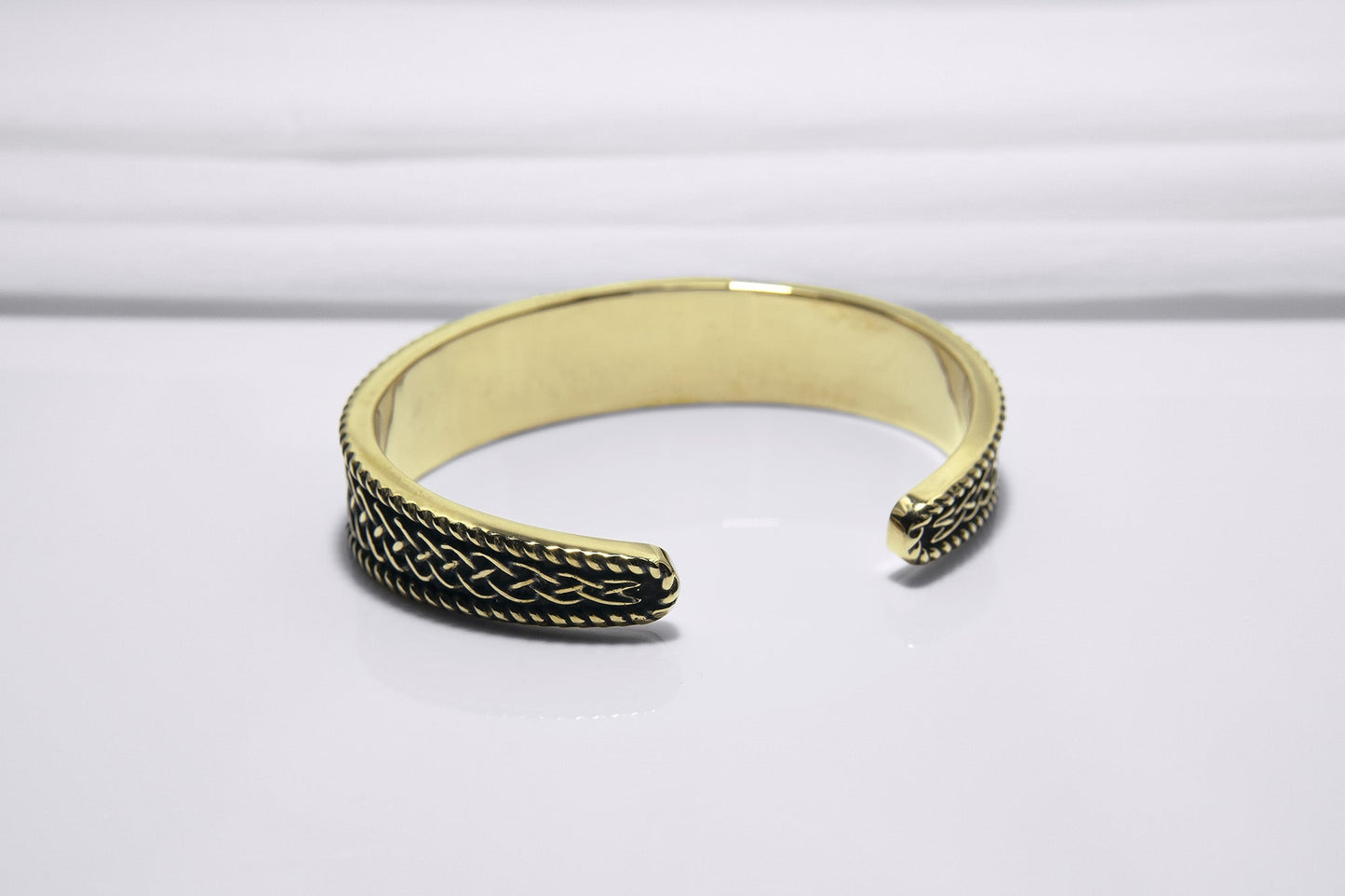 Valknut and Elder Futhark runes Arm Ring - Viking Bracelet