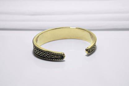 Valknut and Elder Futhark runes Arm Ring - Viking Bracelet