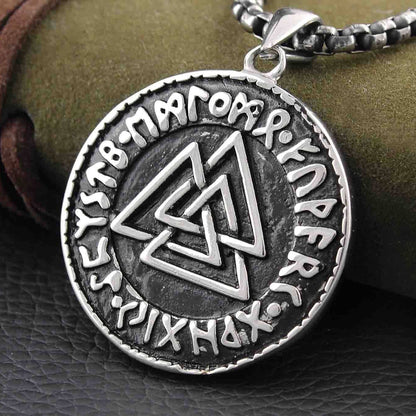 Valknut Odin's Symbol of Norse Runic Pendant Necklace - VikingsBrand
