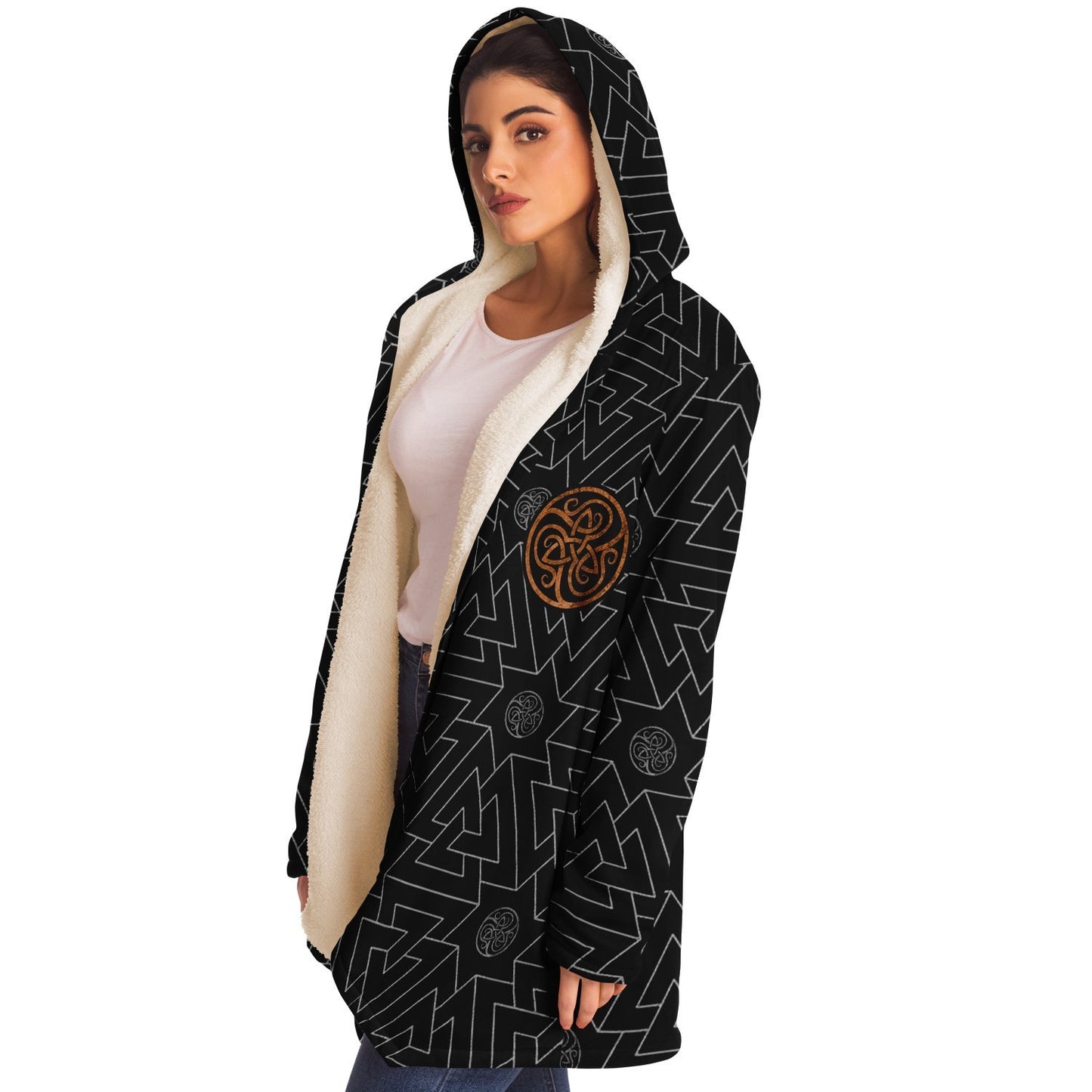 Valknut Pattern Premium Viking Cloak