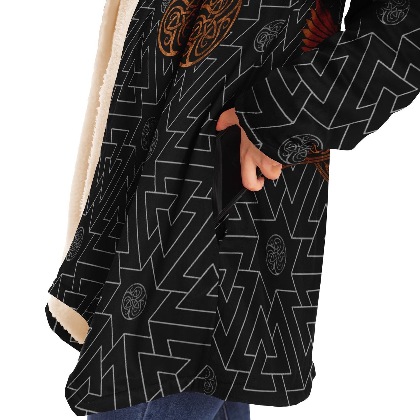 Valknut Pattern Premium Viking Cloak