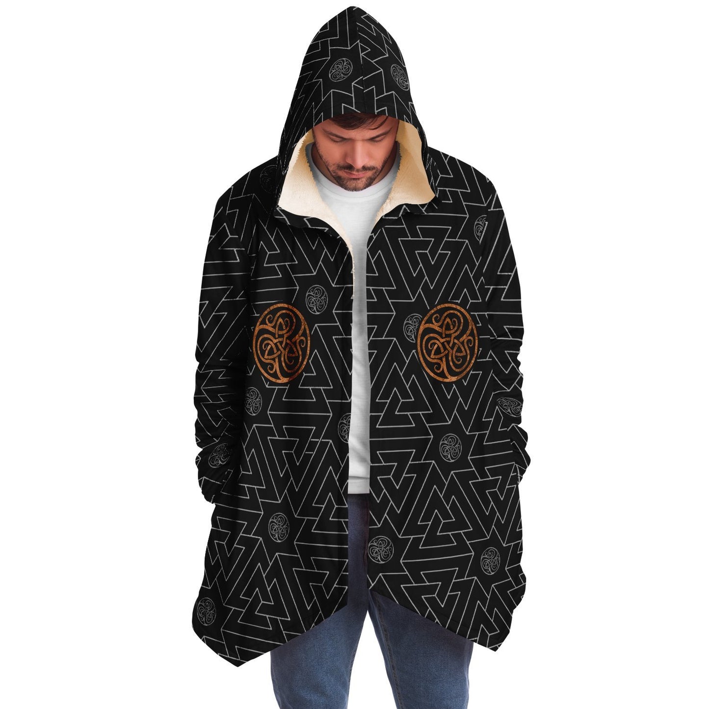 Valknut Pattern Premium Viking Cloak