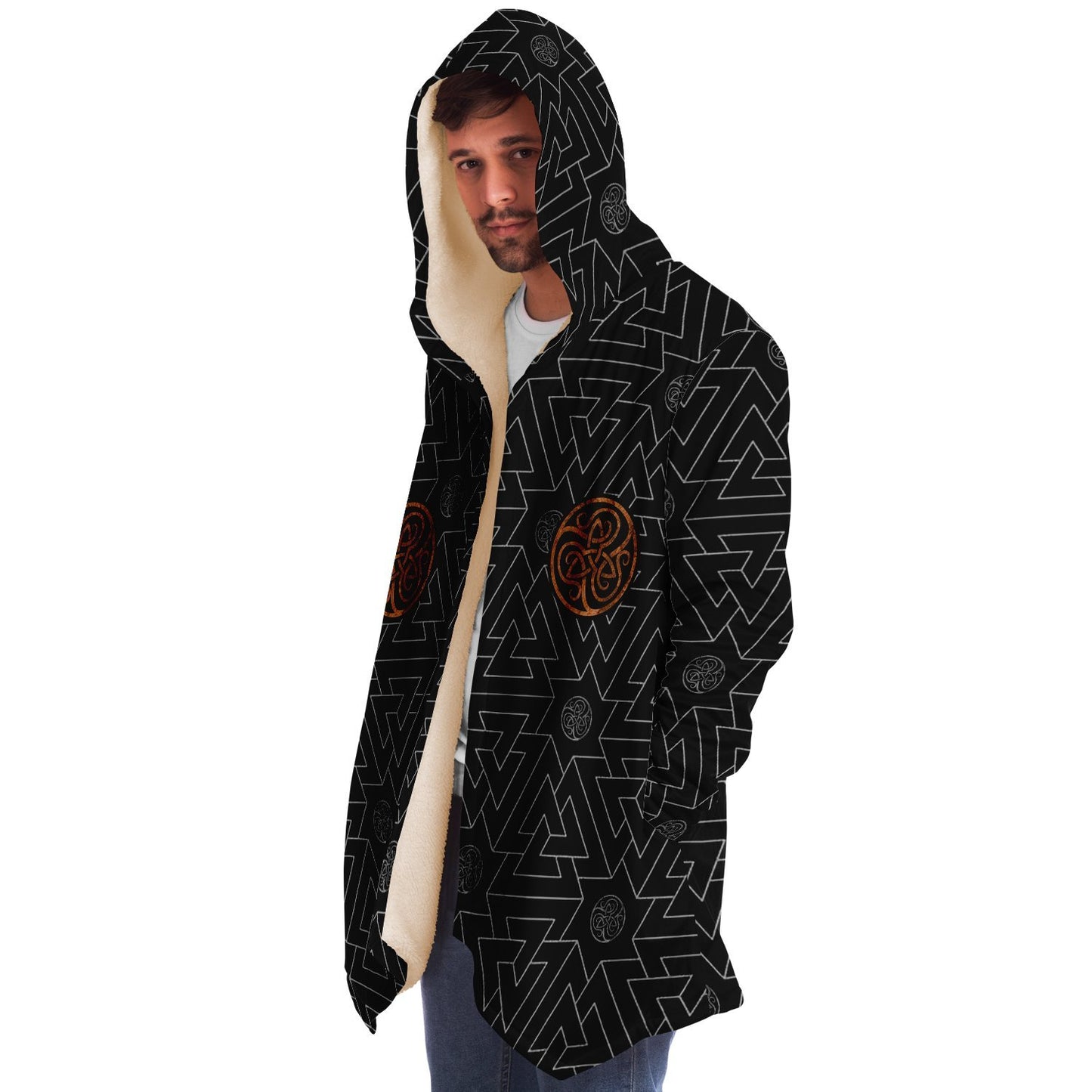 Valknut Pattern Premium Viking Cloak