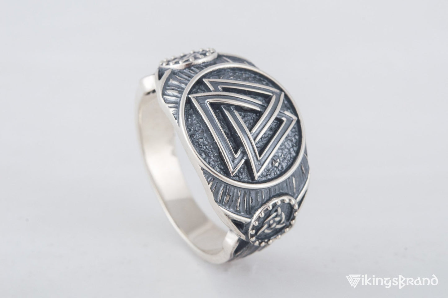 Valknut Viking Symbol Ring Sterling Silver Handmade Viking Jewelry