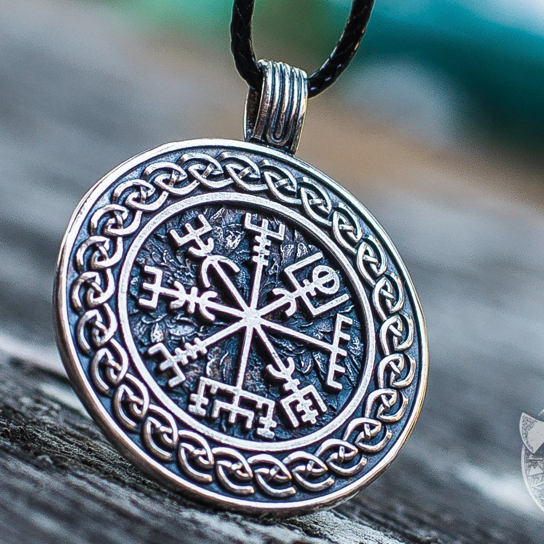 Vegvisir Ornamental Symbol 925  Sterling Silver Pendant - VikingsBrand