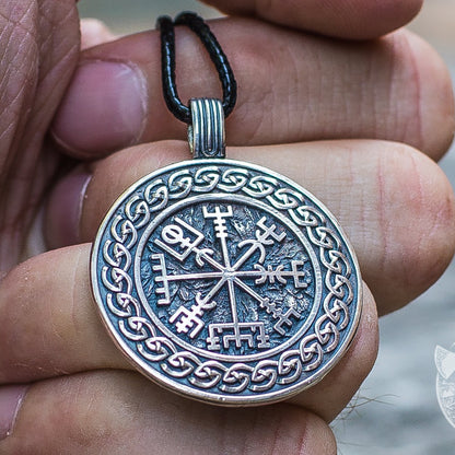 Vegvisir Ornamental Symbol 925  Sterling Silver Pendant - VikingsBrand