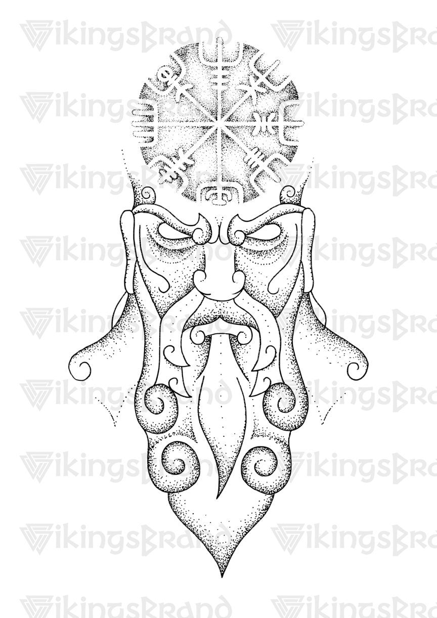 Vegvisir Tattoo, Vikings Tattoos - Digital Download