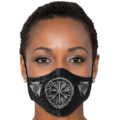 Vegvisir & Valknut Viking Face Mask Cover