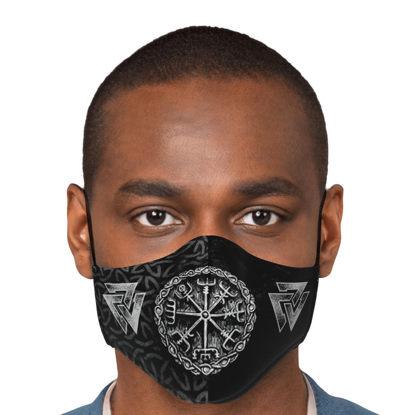 Vegvisir & Valknut Viking Face Mask Cover