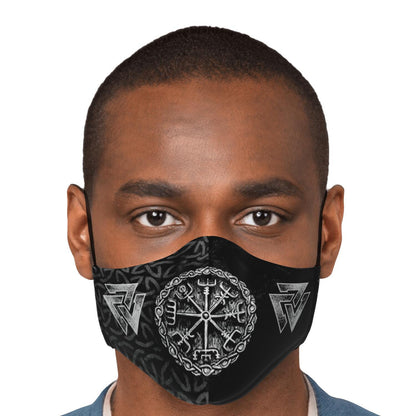 Vegvisir & Valknut Viking Face Mask Cover