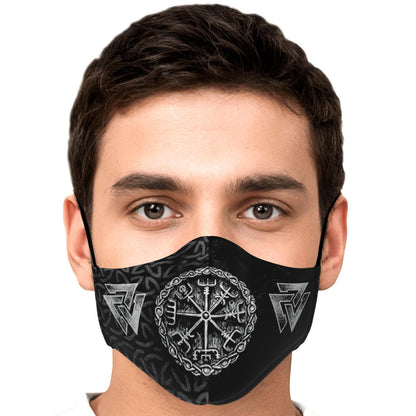 Vegvisir & Valknut Viking Face Mask Cover