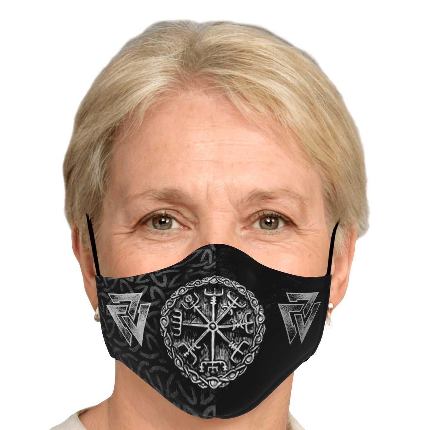 Vegvisir & Valknut Viking Face Mask Cover