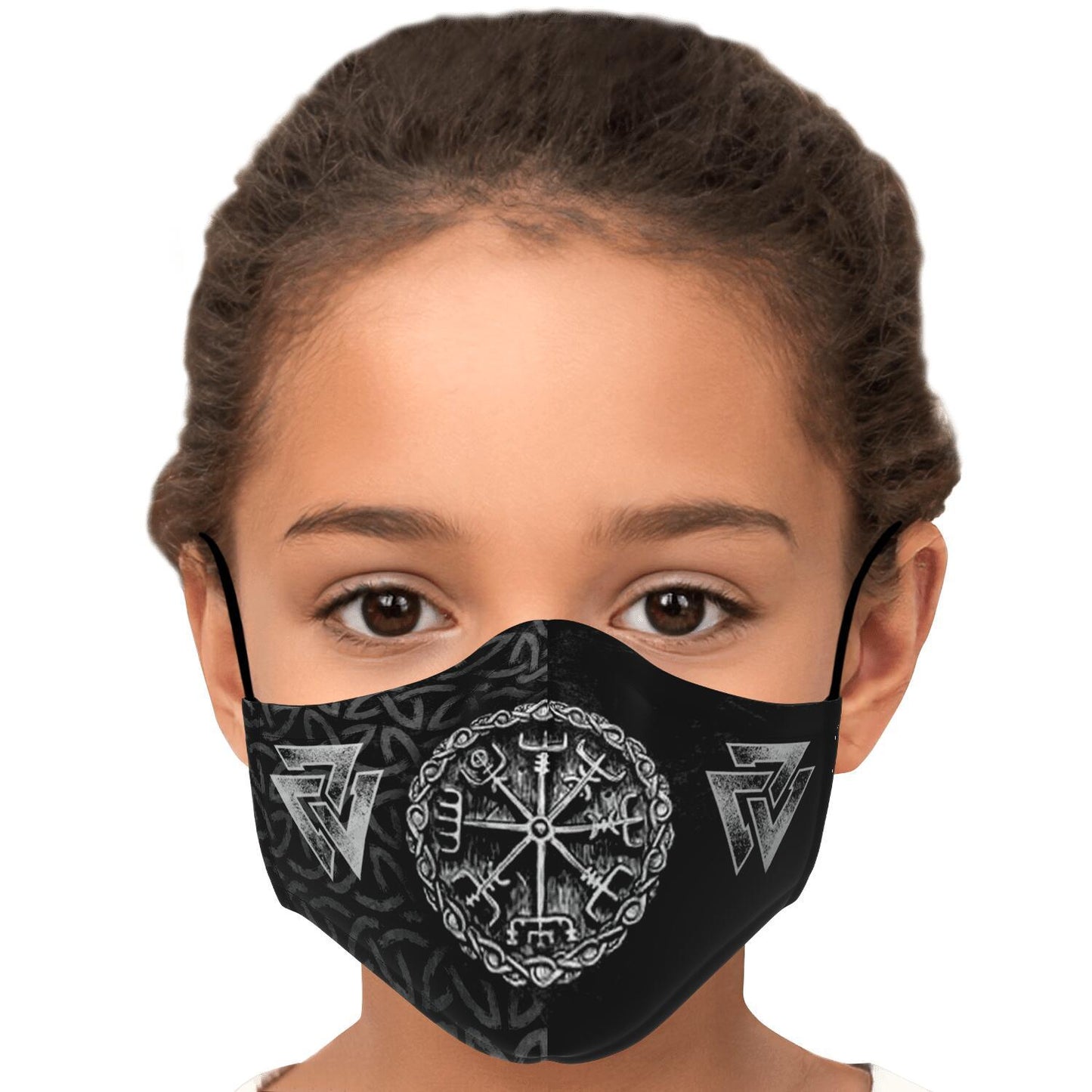 Vegvisir & Valknut Viking Face Mask Cover