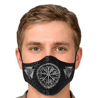 Vegvisir & Valknut Viking Face Mask Cover