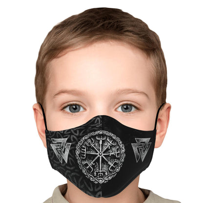 Vegvisir & Valknut Viking Face Mask Cover