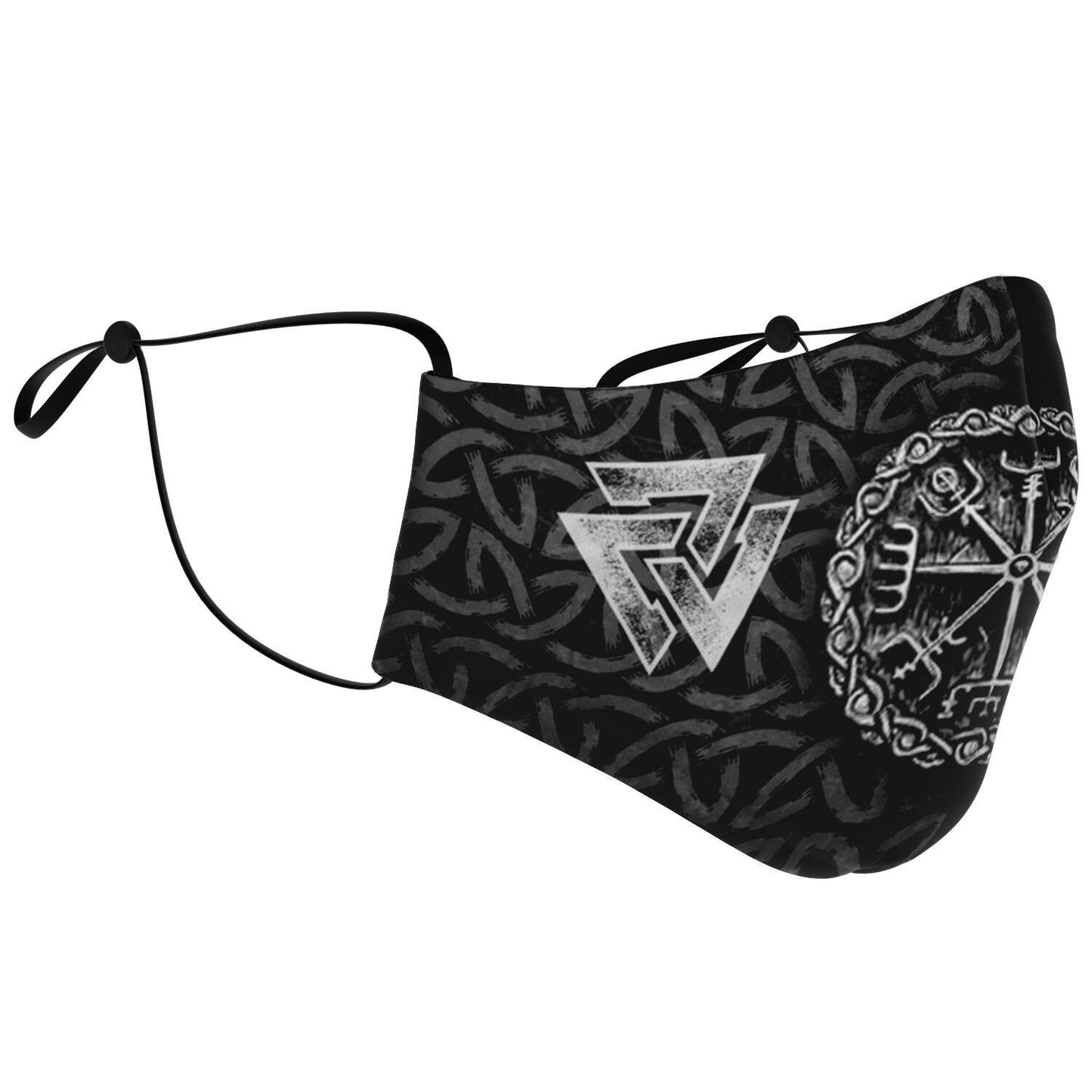 Vegvisir & Valknut Viking Face Mask Cover