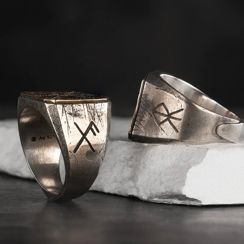 Vegvisir Viking Compass Ring - 925 Sterling Silver