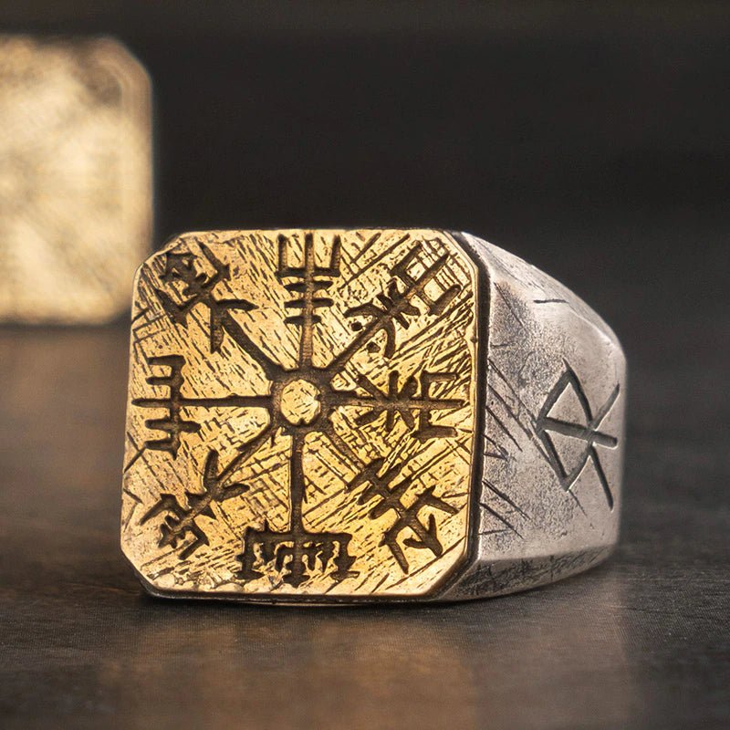 Vegvisir Viking Compass Ring - 925 Sterling Silver