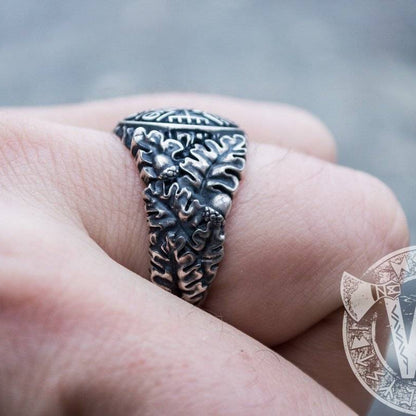 Vegvisir Viking Symbol Ring Sterling Silver Ring - VikingsBrand