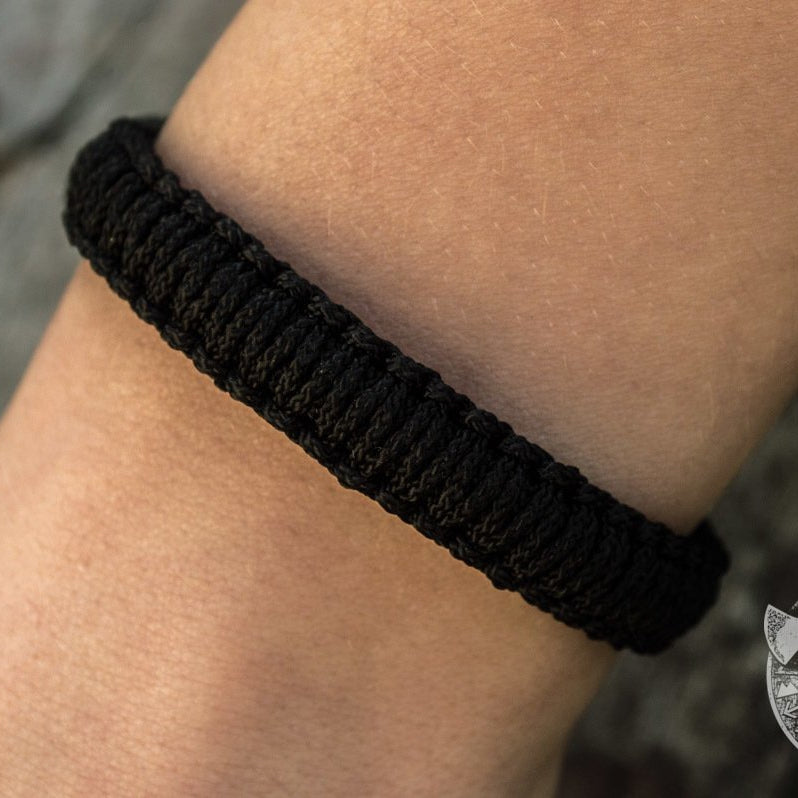 Viking Axe Black Paracord 925 Sterling Silver Bracelet - VikingsBrand