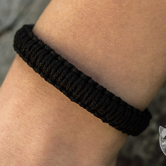 Viking Axe Black Paracord 925 Sterling Silver Bracelet - VikingsBrand