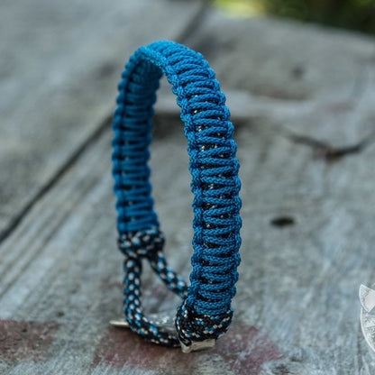 Viking Axe Blue Paracord 925 Sterling Silver Bracelet - VikingsBrand
