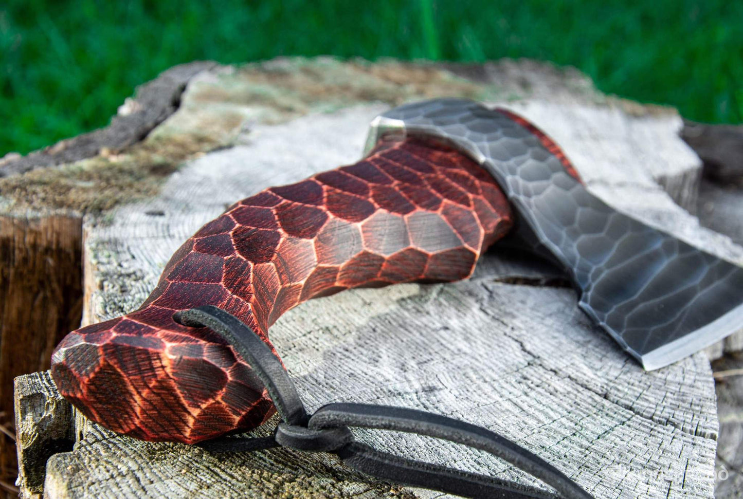 Viking Axe in Leather Case "Liten Skarp Stein"