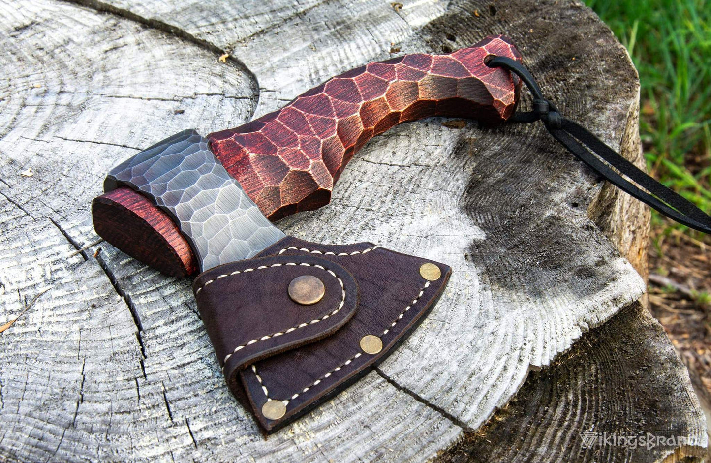 Viking Axe in Leather Case "Liten Skarp Stein"