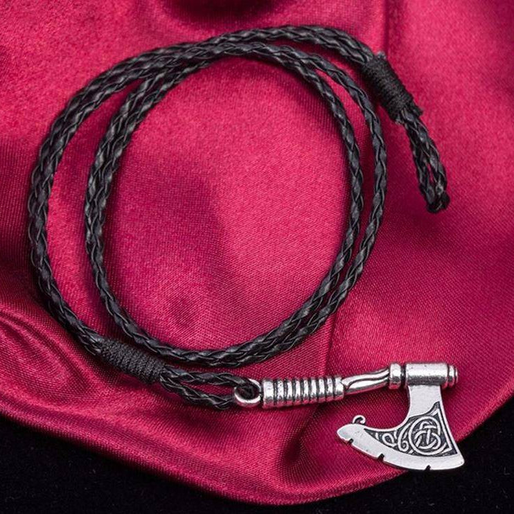 Viking Axe Leather Bracelet - VikingsBrand