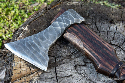 Viking Axe "Sterk Grizzy" with Leather Wrap on the Handle