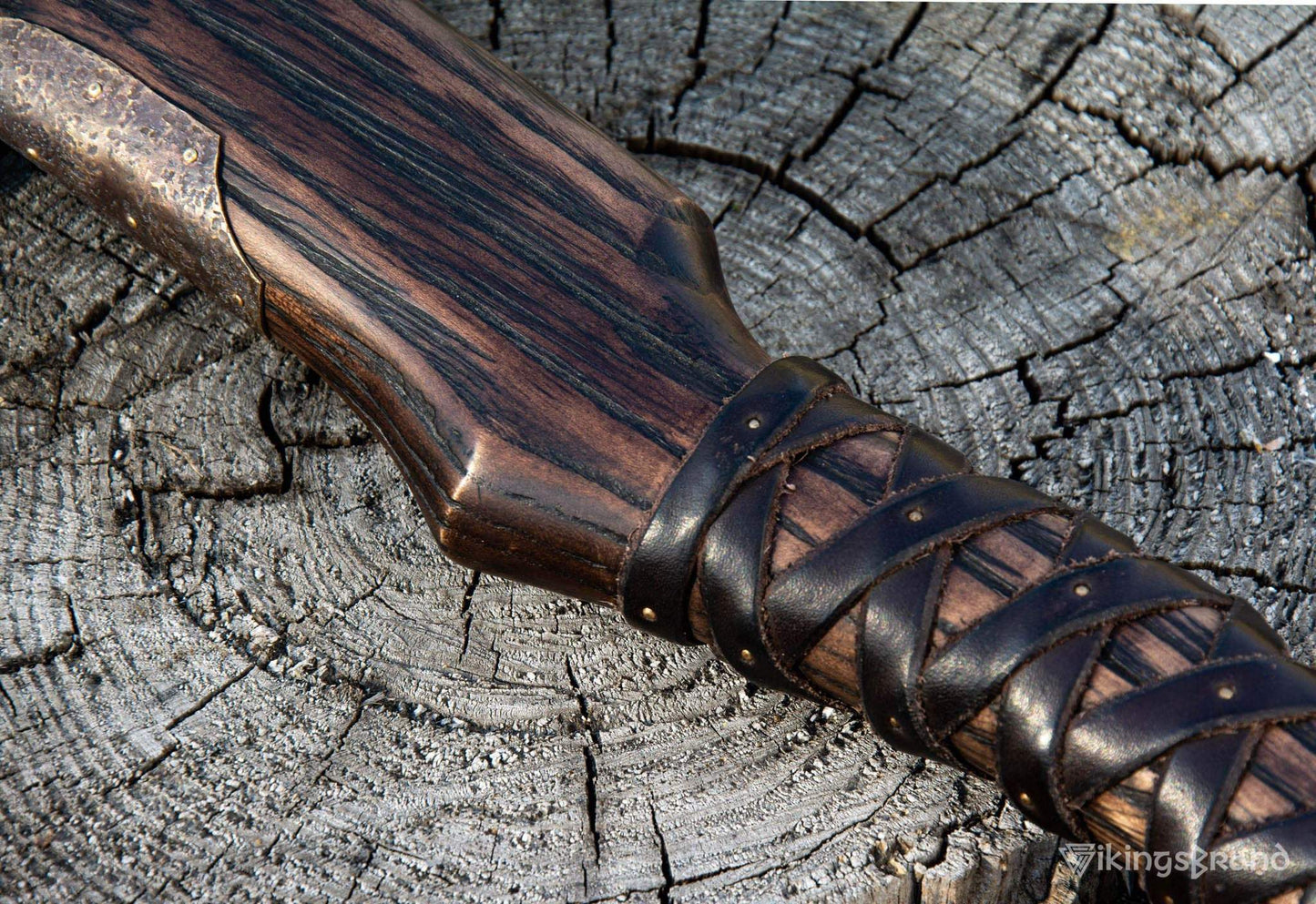 Viking Axe "Sterk Grizzy" with Leather Wrap on the Handle