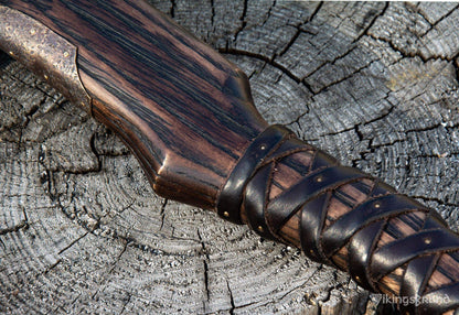 Viking Axe "Sterk Grizzy" with Leather Wrap on the Handle