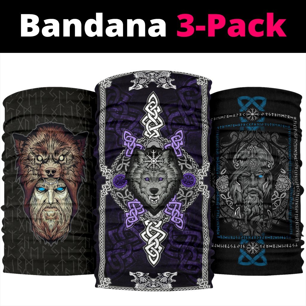 Viking Bandanas Pack of 3 - Pack046 - Purple & Variations