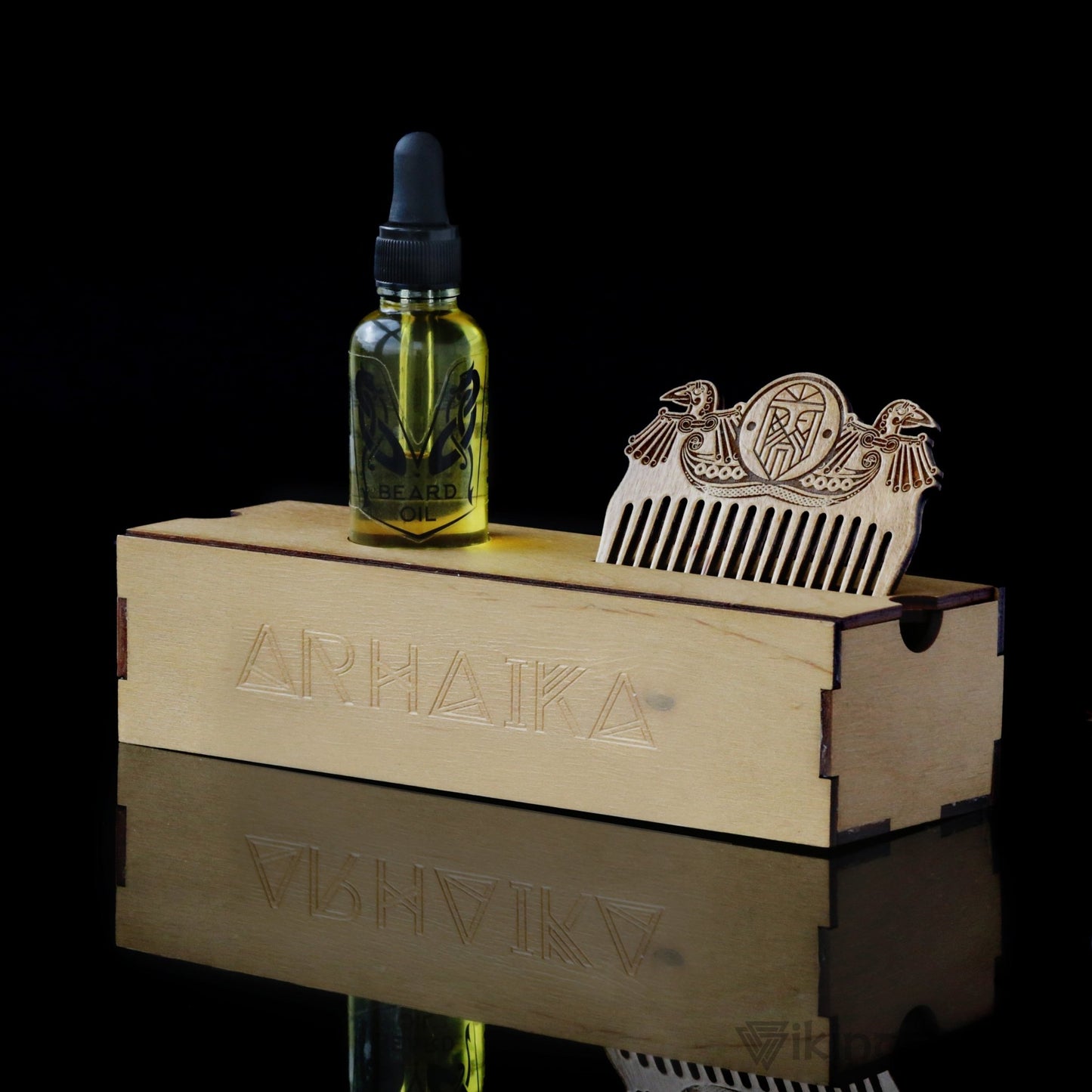 Viking Beard Premium Oil Kit with Odin's Beard Comb