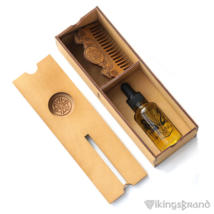 Viking Beard Premium Oil Kit with Odin's Beard Comb