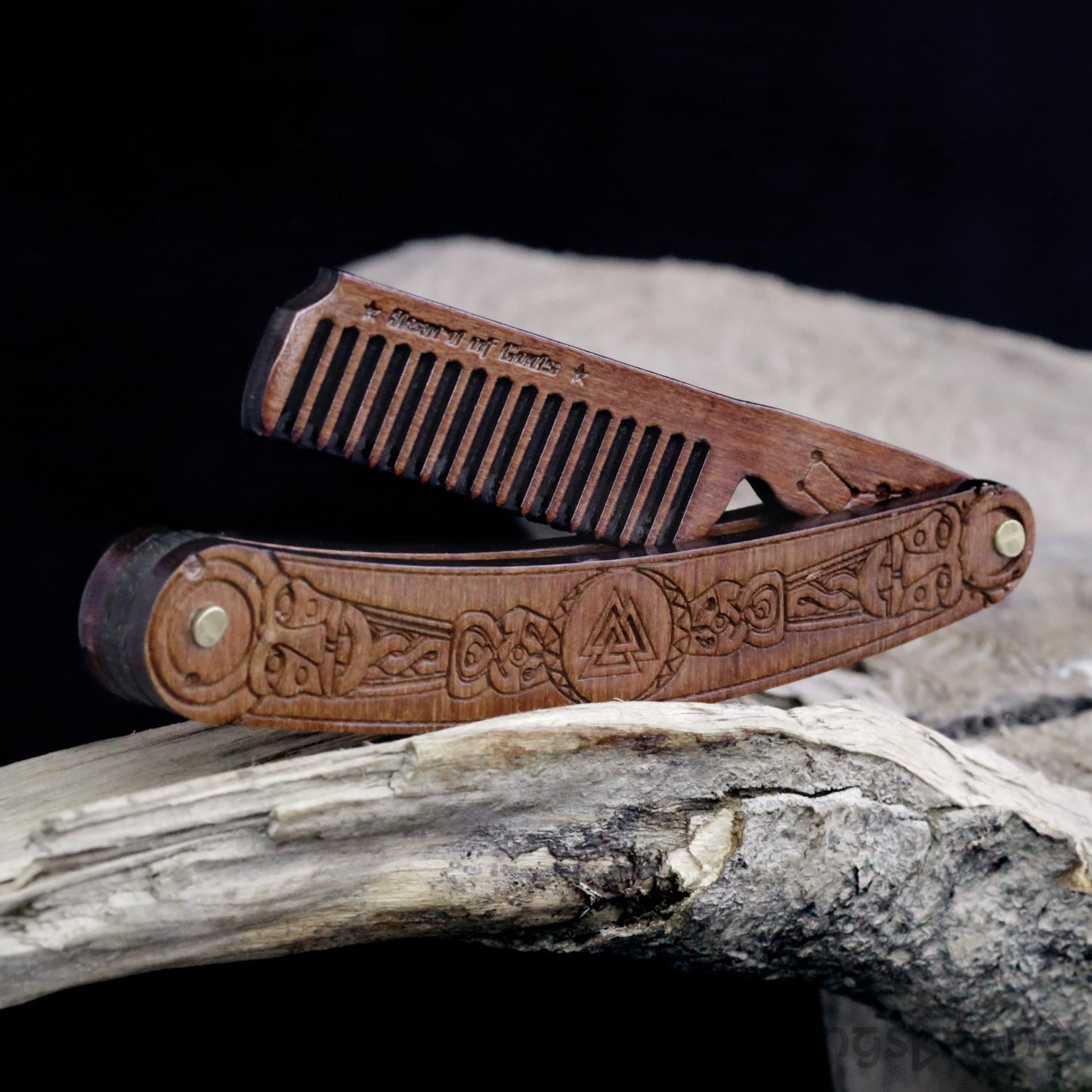 Viking Beard Valknut Comb
