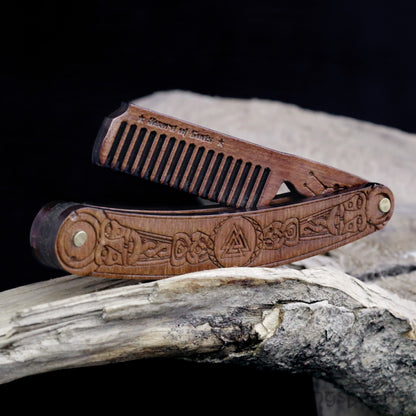 Viking Beard Valknut Comb