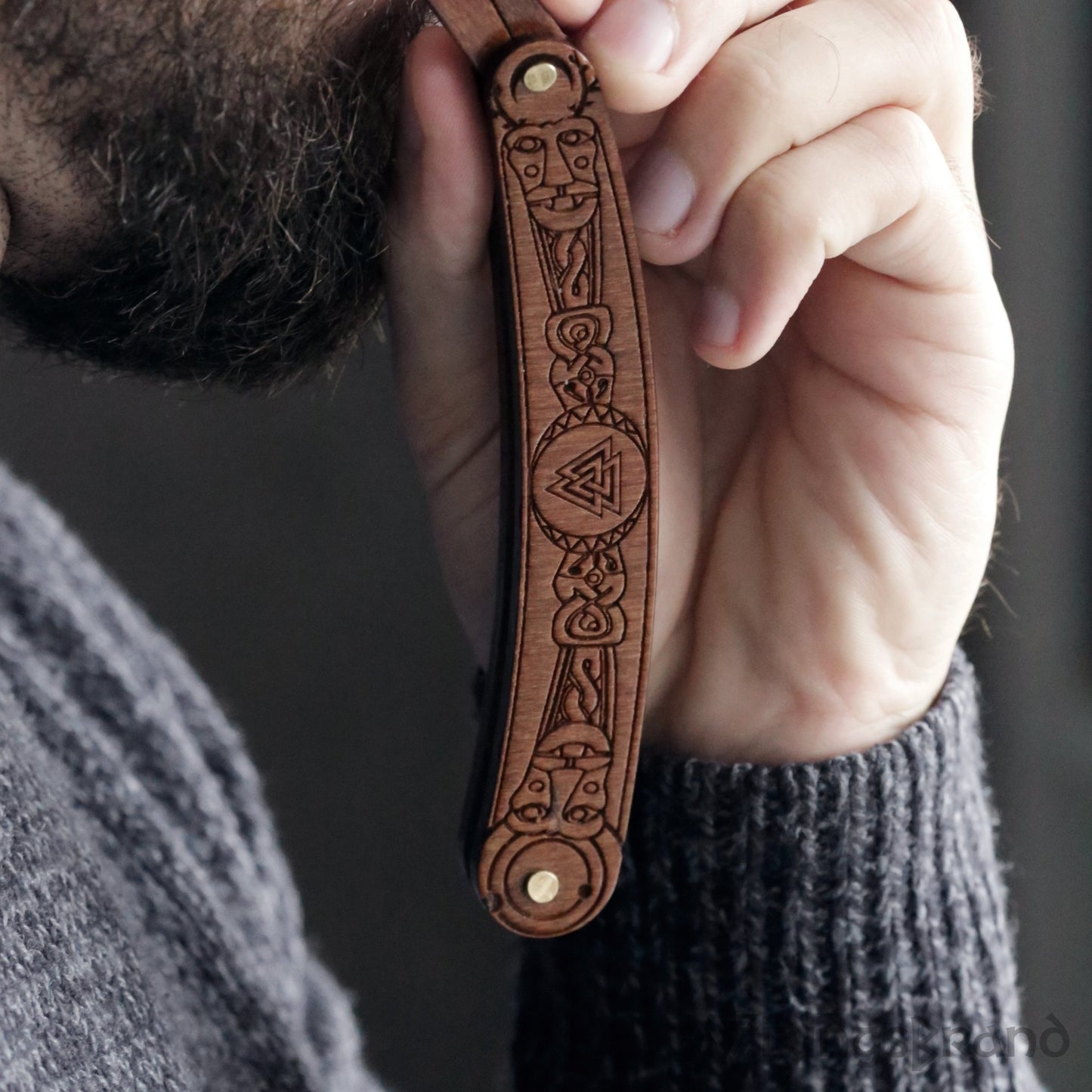 Viking Beard Valknut Comb