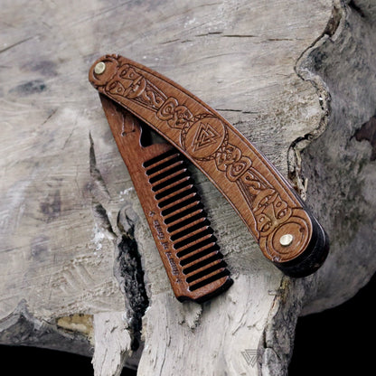 Viking Beard Valknut Comb