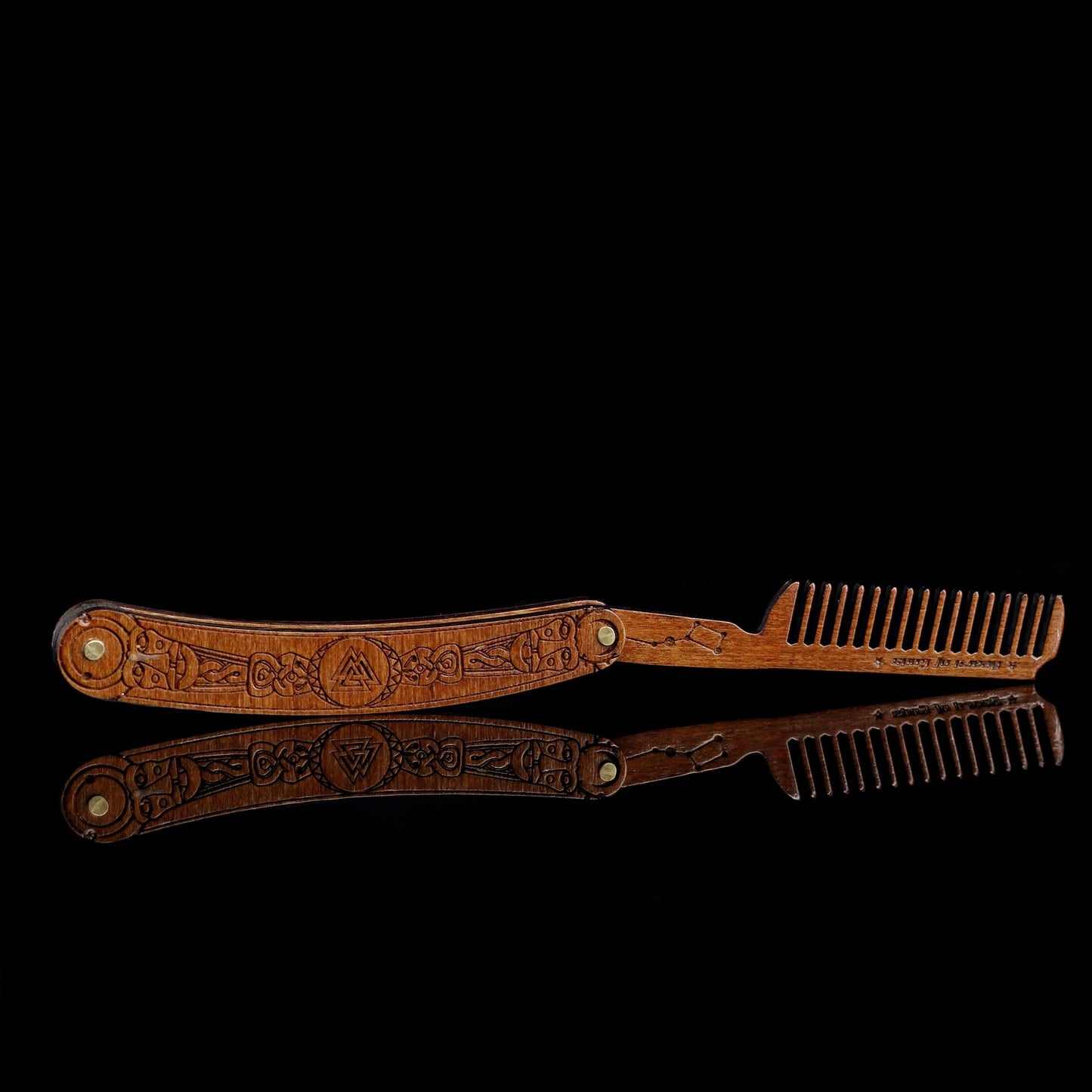 Viking Beard Valknut Comb