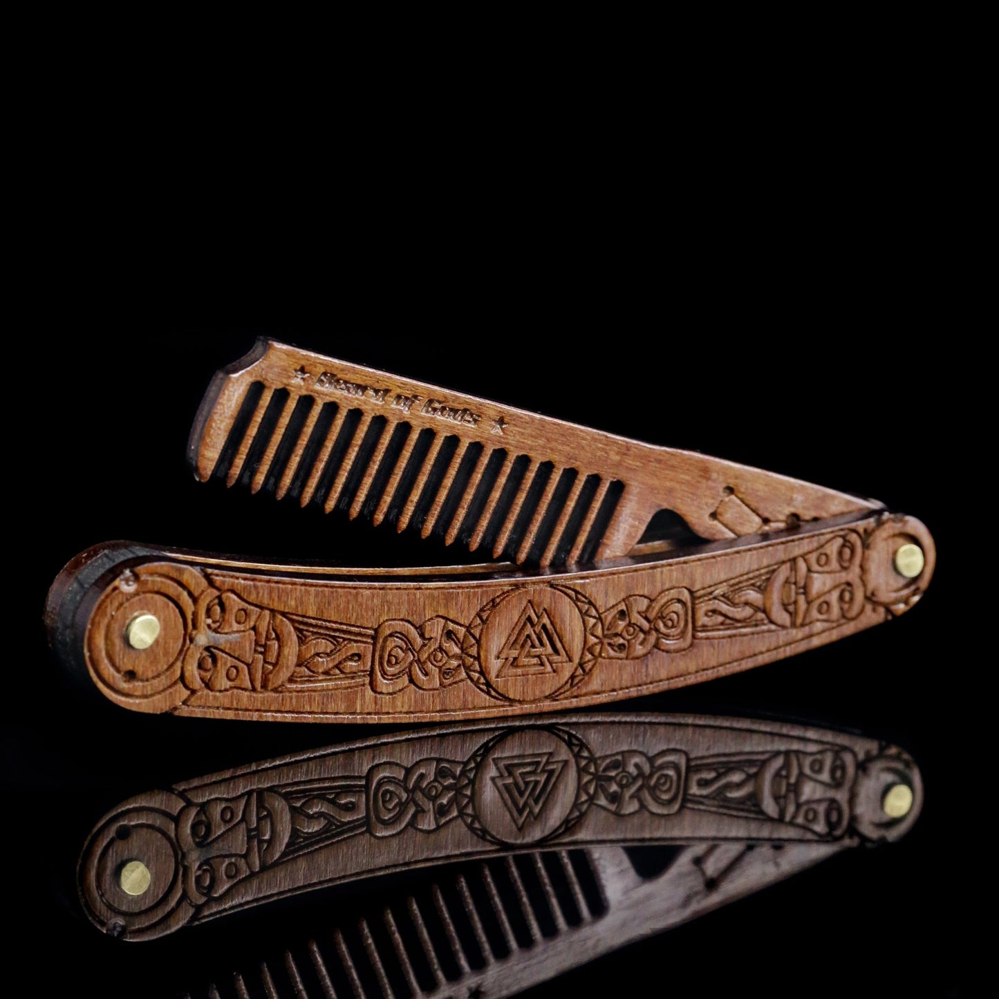 Viking Beard Valknut Comb