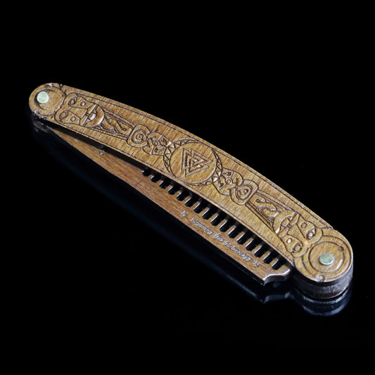 Viking Beard Valknut Comb