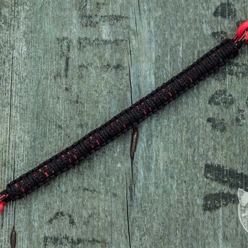 Viking Black with Red Survival Small Paracord Bracelet - VikingsBrand