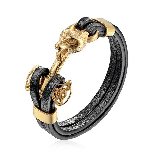 Viking Bracelet with Multiple Charm Choices