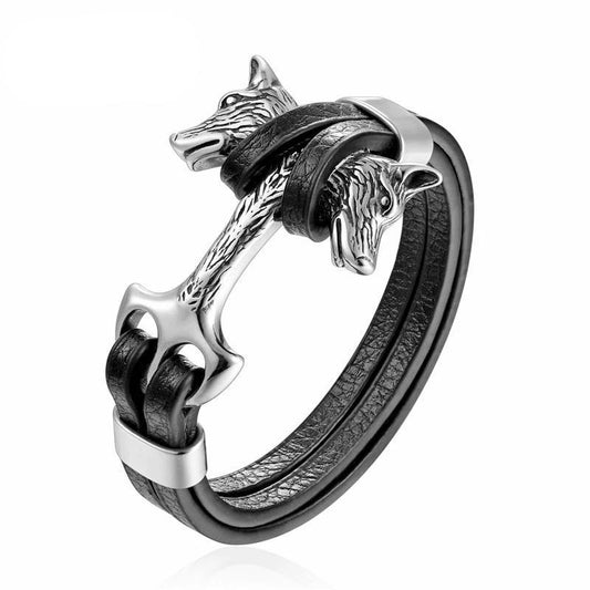 Viking Bracelet with Multiple Charm Choices