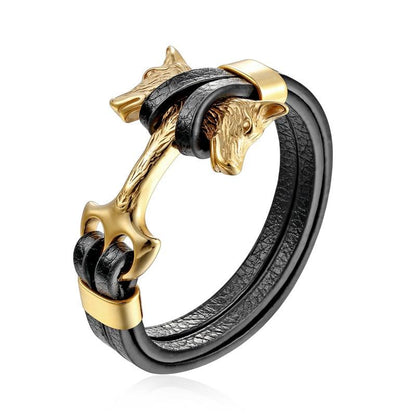 Viking Bracelet with Multiple Charm Choices